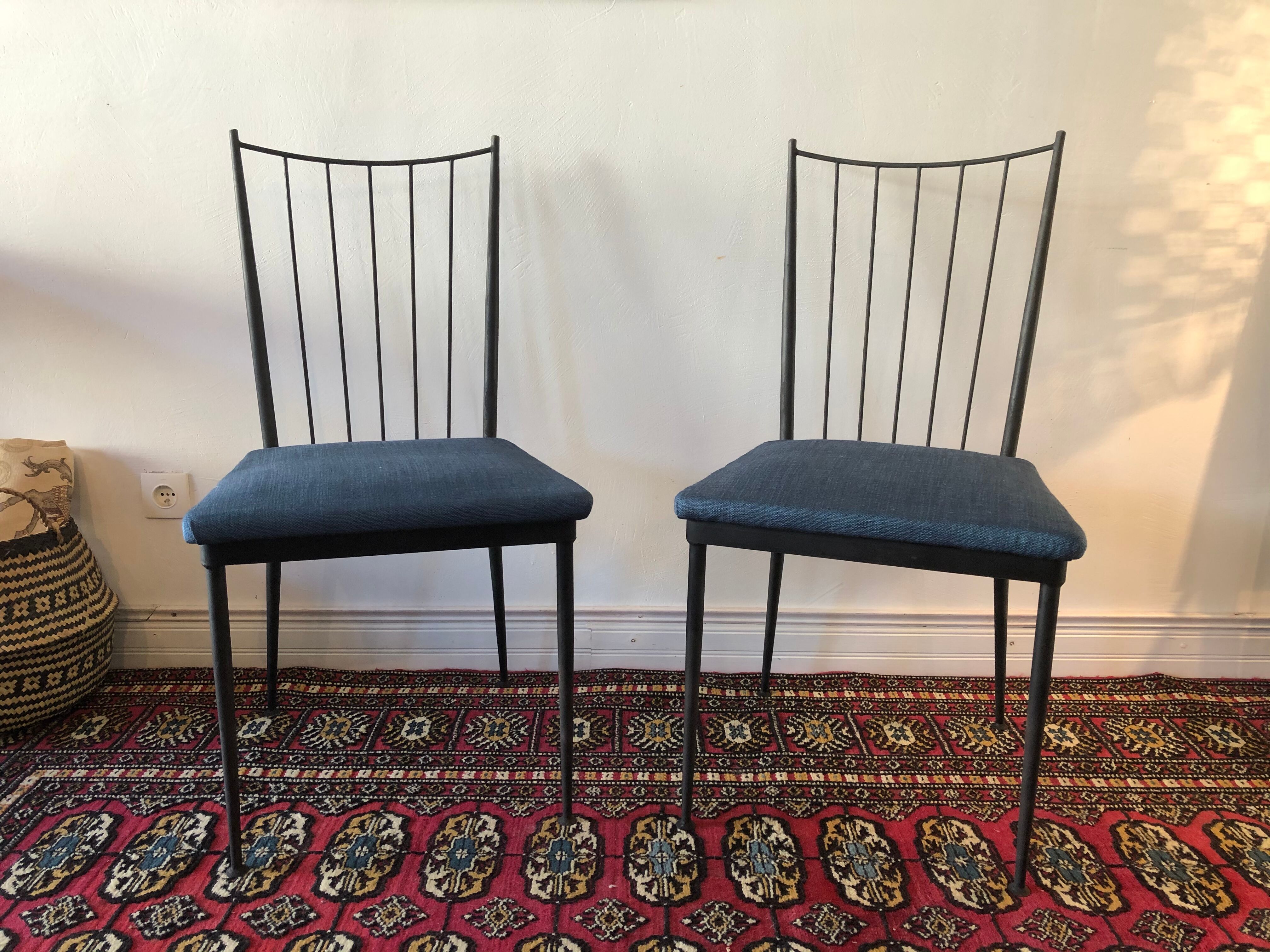 Duo of chairs Colette Gueden 50s