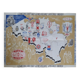 Beautiful map of Belgium and its beers