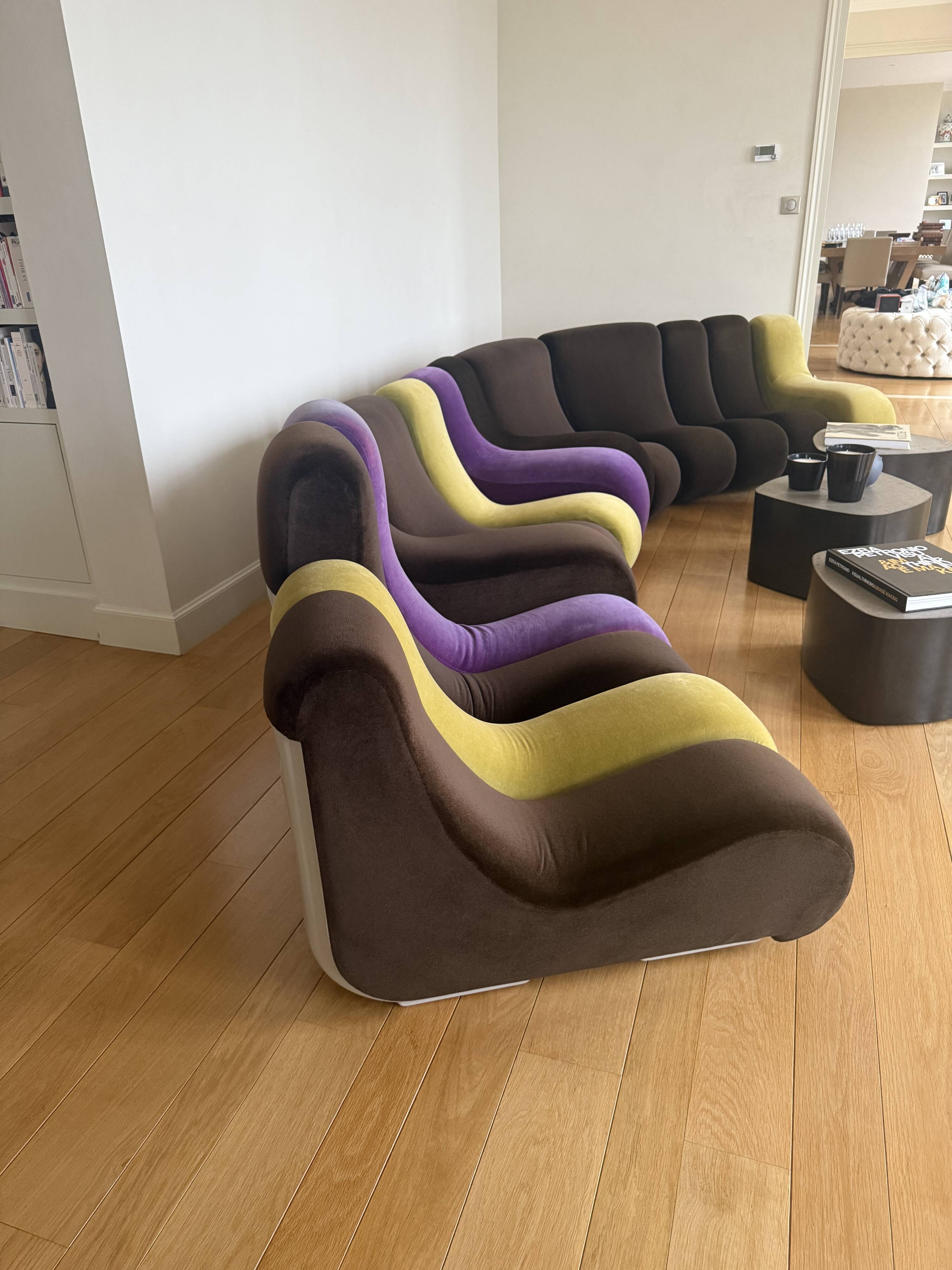 Self-supporting modular canapé Space Age vintage Vario Pillo