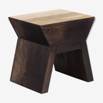 Raw wooden side table