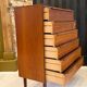 Large Scandinavian teak chest of drawers.