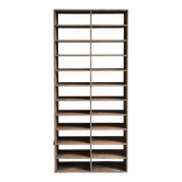 Grand meuble de métier ancien à casiers en bois patiné, XXème s.