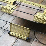 1950s perforated metal coat holder