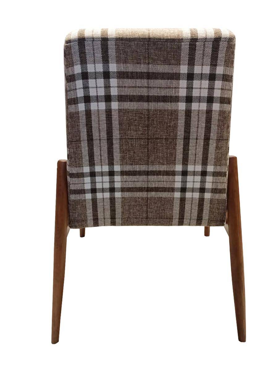 Beige checked fabric armchair in mid-century style, Europe, 1960s