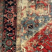 Ancient Heriz Carpet – Cobalt Blue & Indigo – 330 x 218 cm
