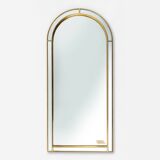 Large facet cut mirror with gilded frame by Deknudt, 1960s