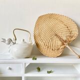 Duck teapot with rattan handle and scoubidou