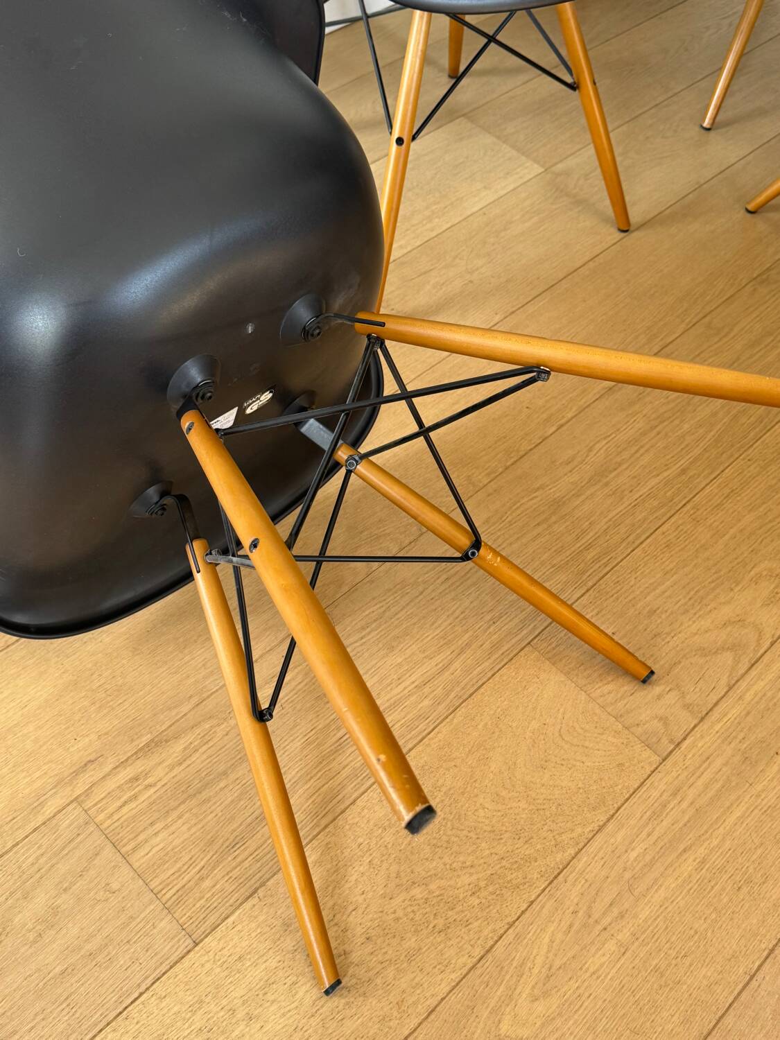 Eames plastic armchairs
