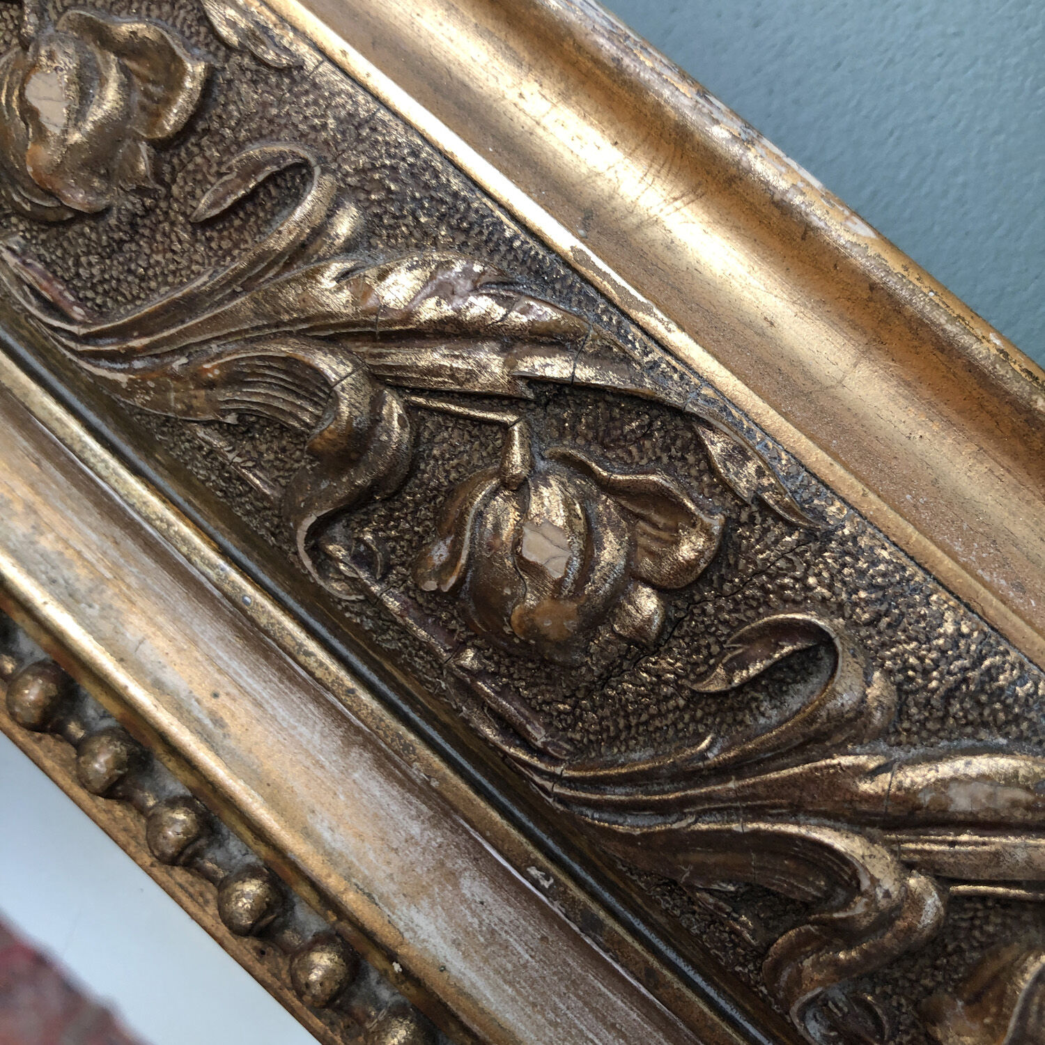 Antique fireplace mirror 130x92cm