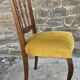 Paire de chaises 1900  bois & velours ocre doré — charme bourgeois