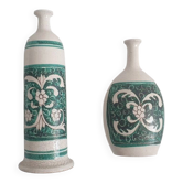 Paire de soliflores vintage en céramique d’Ombrie Italie–Carli Assisi