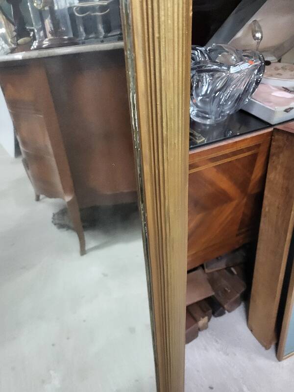 19th century gendarme's hat gilded mirror