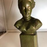 Bust young girl terracotta