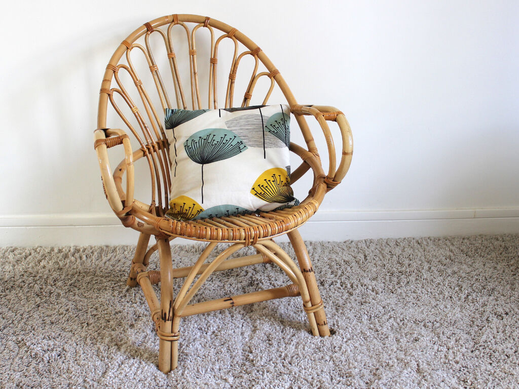 Vintage rattan armchair