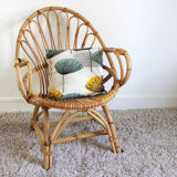 Vintage rattan armchair
