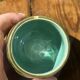 Pretty little antique pot, Majolica Sarreguemines green slipware.