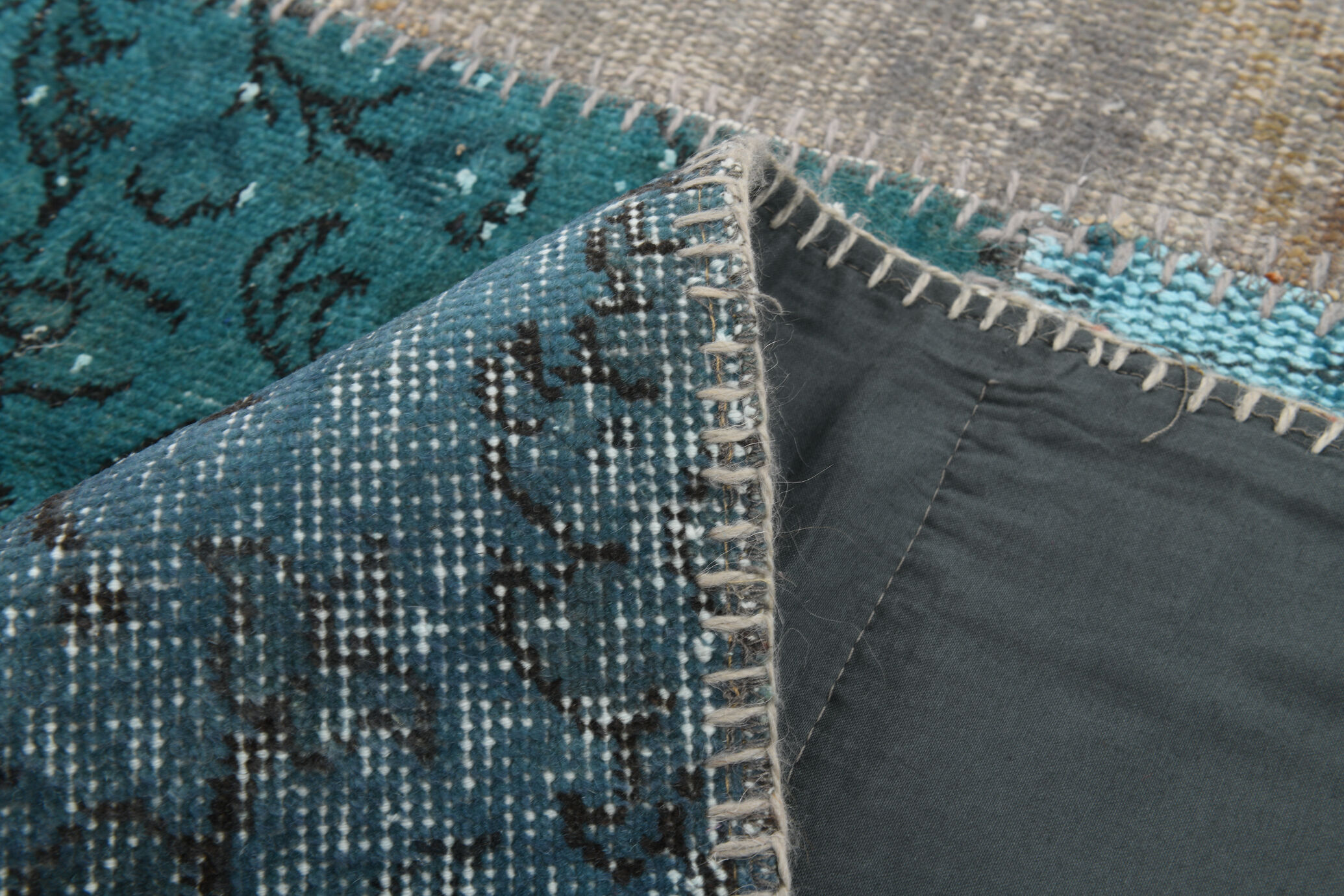 7x10 distressed multicolor vintage rug 303x213cm