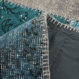 7x10 distressed multicolor vintage rug 303x213cm