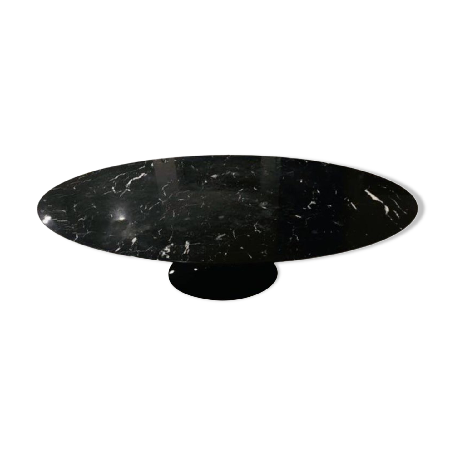 Table basse pied tulipe en marbre noir