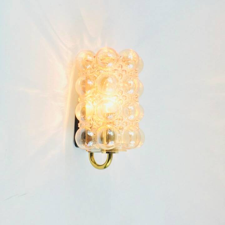 Set of 4 Mid-Century Bubble Glass Wall Lights - H. Tynell, Limburg, 1960s