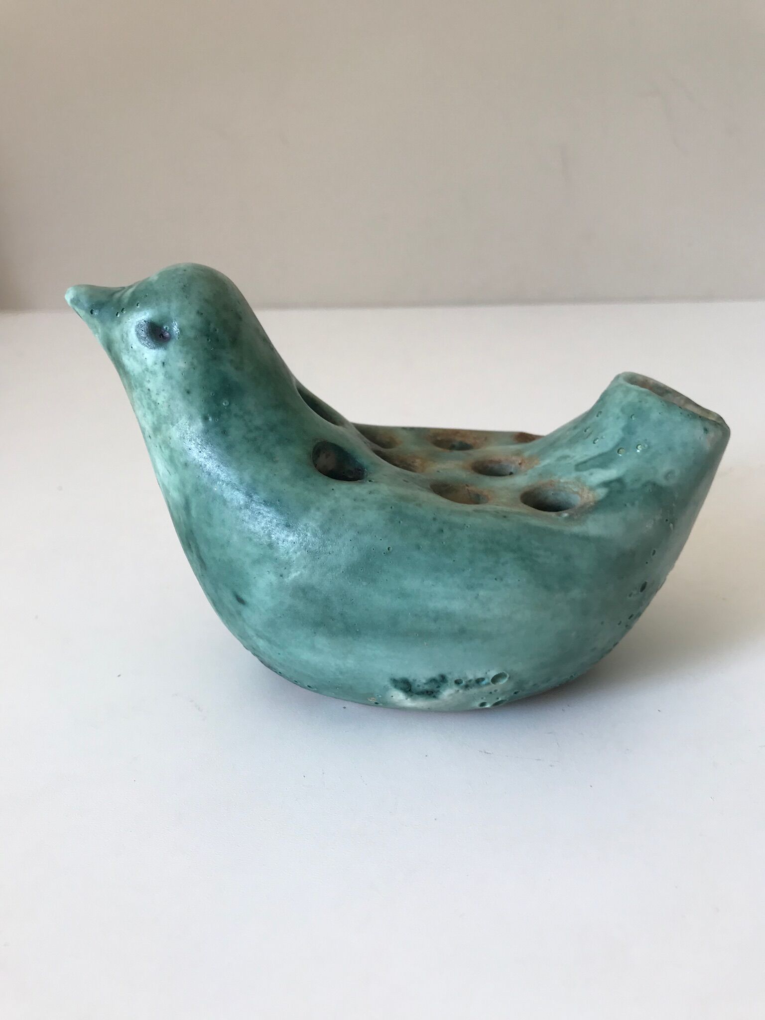 Ceramic flower spade zoomorph 1960