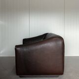Vintage DS-47 Two-Seater Sofa by De Sede, Neck Leather Extendable Seat 1970