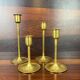 4 Scandinavian brass candlesticks from the 1960s