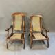 Pair Edwardian Steamer Deck Chairs