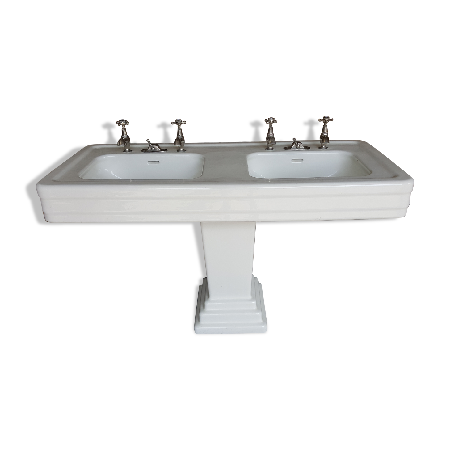 Double sink, rectangle, 3 steps