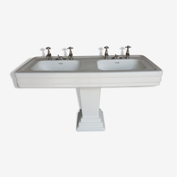 Lavabo double, rectangle, 3 marches