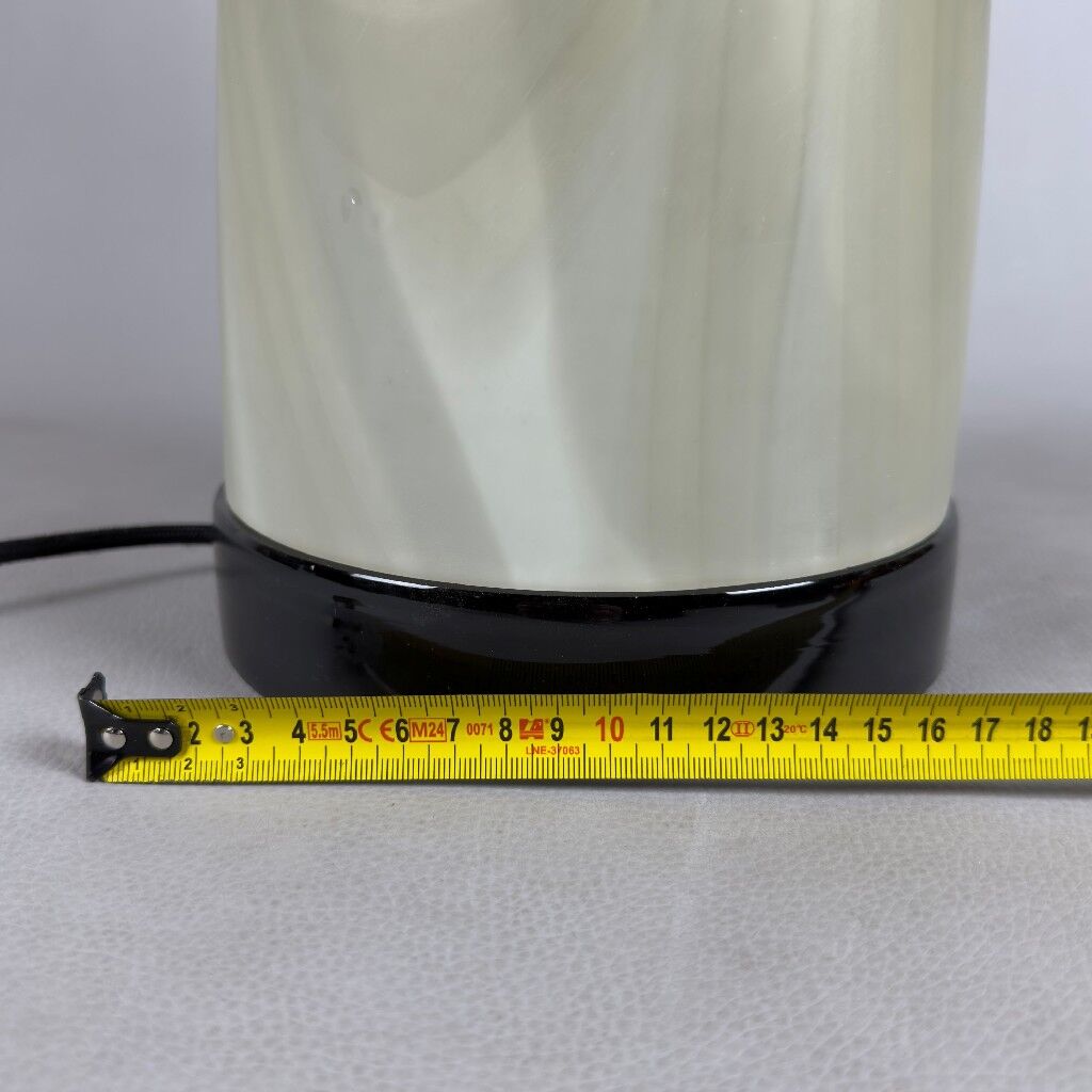 Murano glass table lamp Visa G Luce opaline modernist design from the 90s.