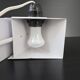 Vintage 1980s lamp in white lacquered metal