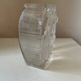 Moulded glass vase with Cubist portrait decoration, modern, 1970.