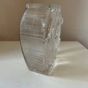 Moulded glass vase with Cubist portrait decoration, modern, 1970.
