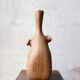 Vase / sculpture in solid carved oak