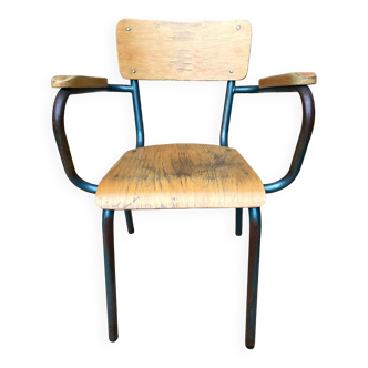 Fauteuil maître d'école, chaise de bureau style industriel