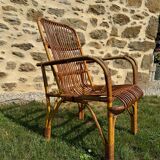Vintage rattan armchair