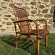Fauteuil rotin vintage