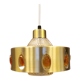 Danish hanging lamp made of glass, metal and with colored prisms