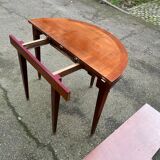 19th-century wooden extendable console table with 3 extensions.