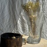 Large geometric glass vase H30