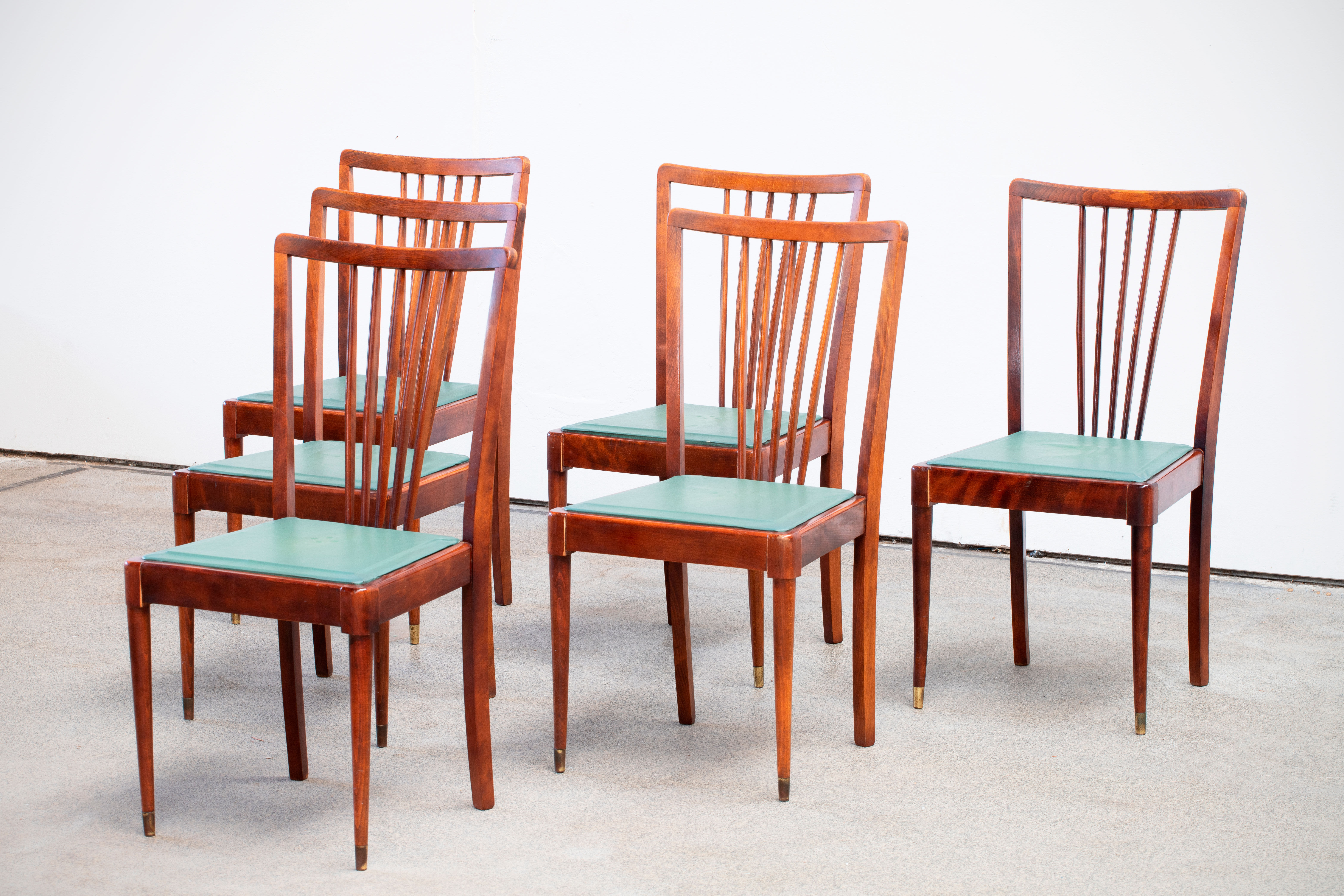 Serie de 6 chaises vintages 1950