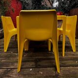 Table and 4 chairs by Helmut Bätzner for Bofinger