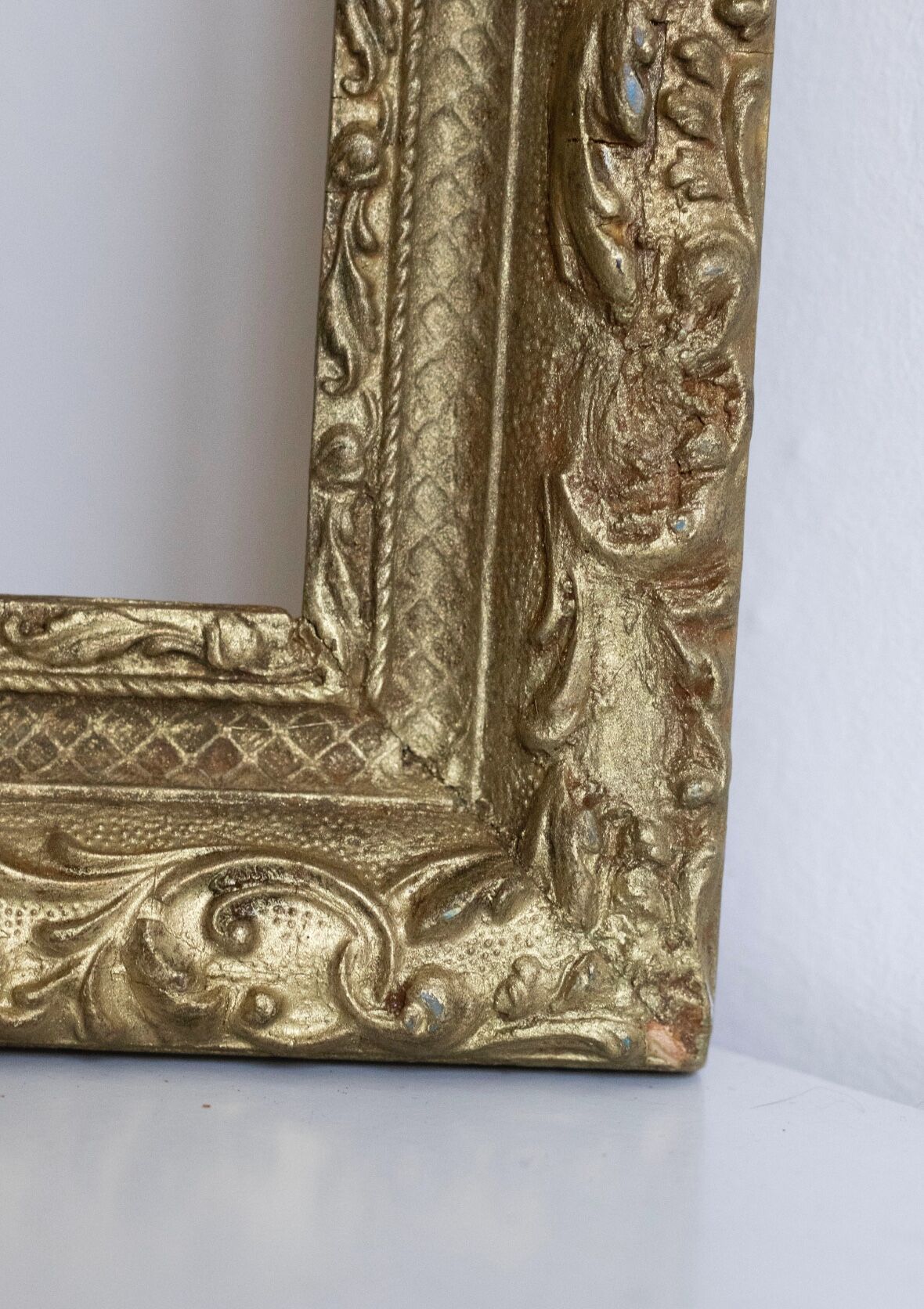 Old gilded wooden frame