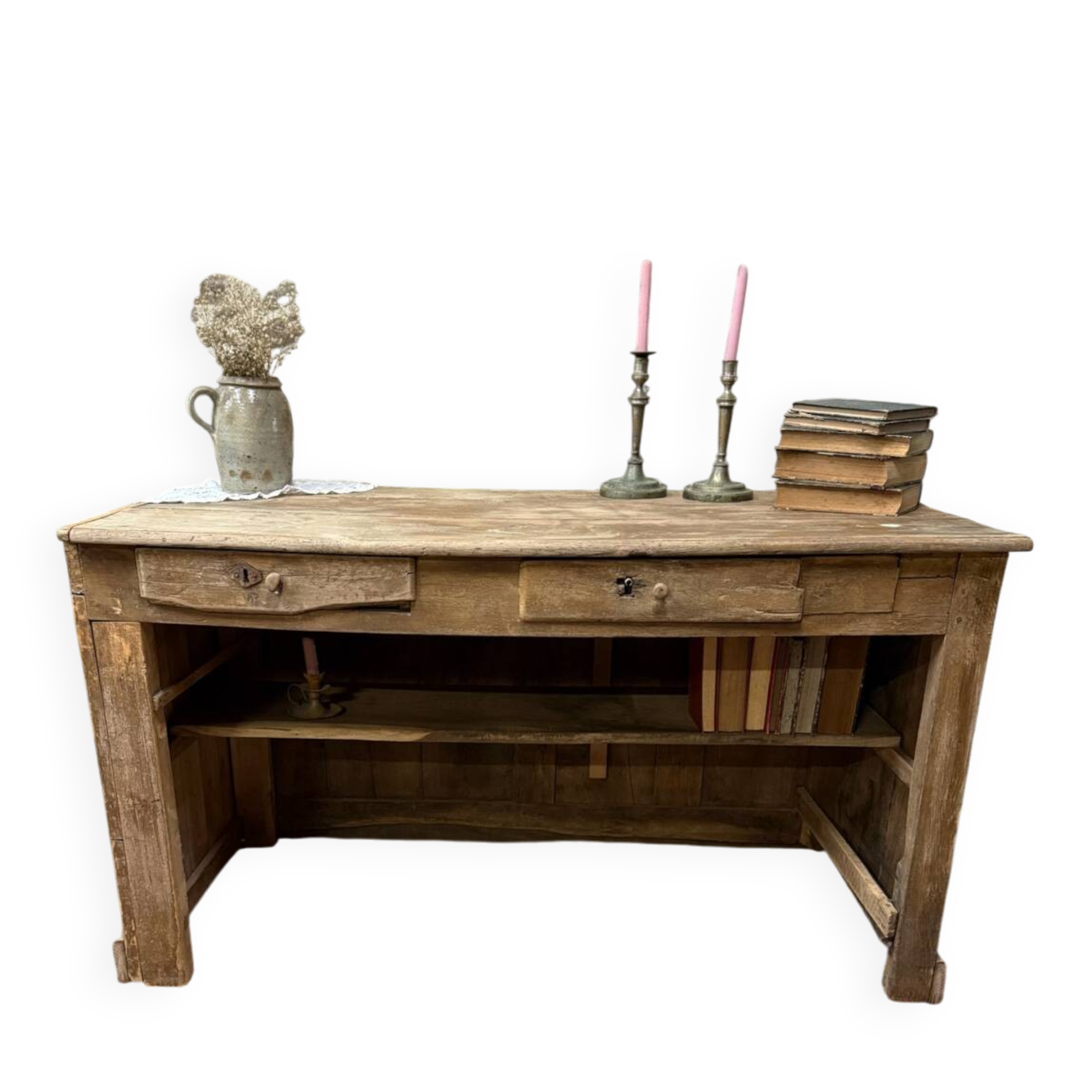 Superb antique patinated counter
