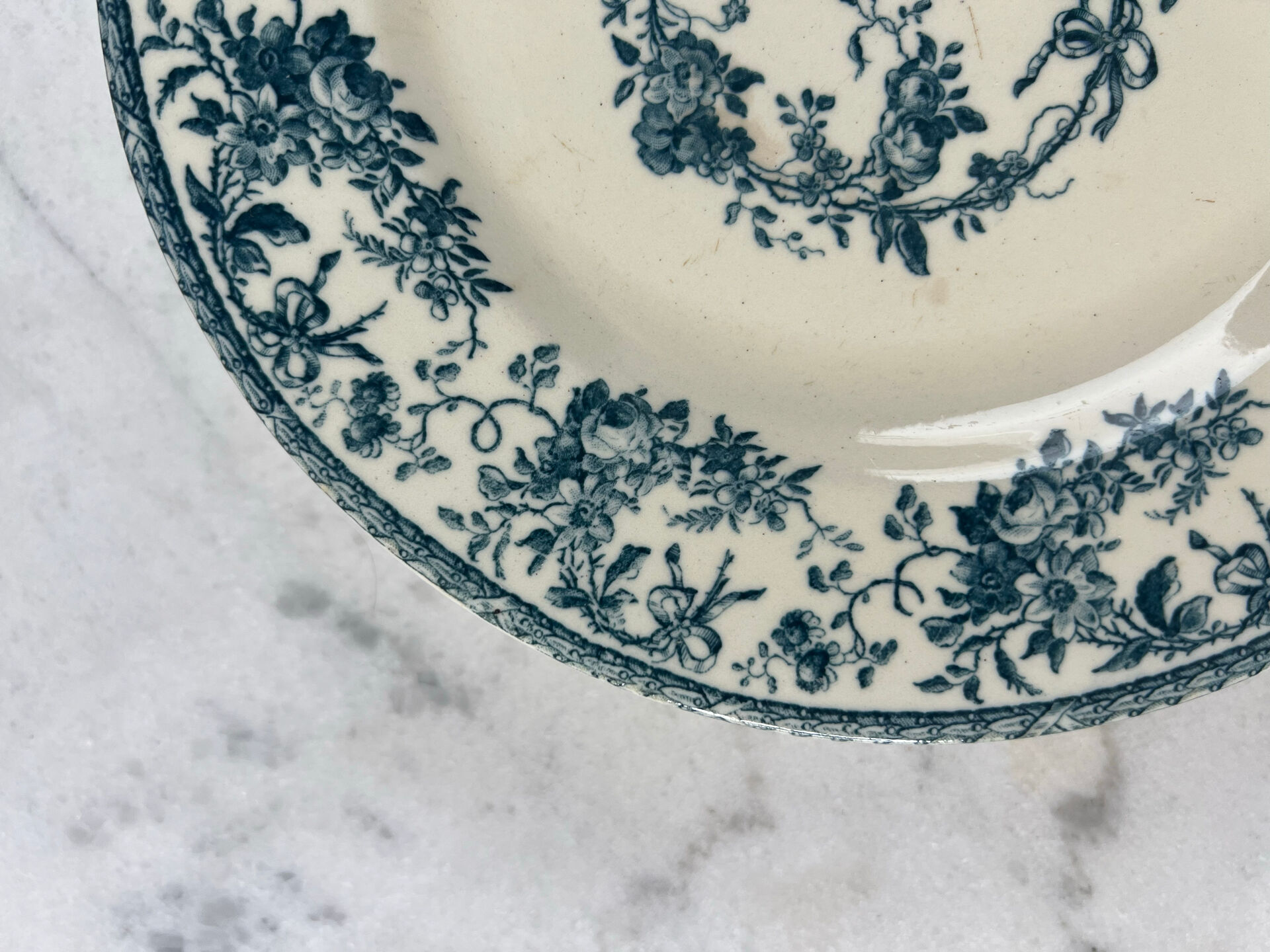 Ironstone gien 1875 bouquet of roses collection - compote dish