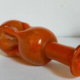 Trio of vintage blown glass soliflore vases