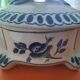 Vintage Gzhel porcelain sugar bowl