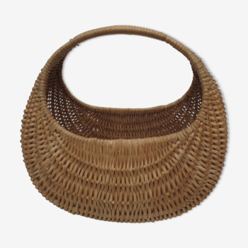 Gondola basket of the 60s in quality woven wicker