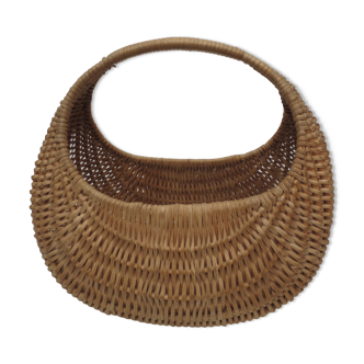 Gondola basket of the 60s in quality woven wicker
